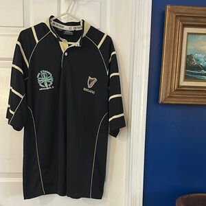 Men’s Live for Rugby Meg O’Mally’s Black Embroidered Irish Rugby Shirt Size XL